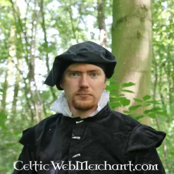 Leonardo Carbone 16. Jahrhundert Wams Mit Abnehmbaren Ärmeln, Schwarz -Mittelalter Mode Geschaft 16 jahrhundert wams mit abnehmbaren aermeln schwar 3