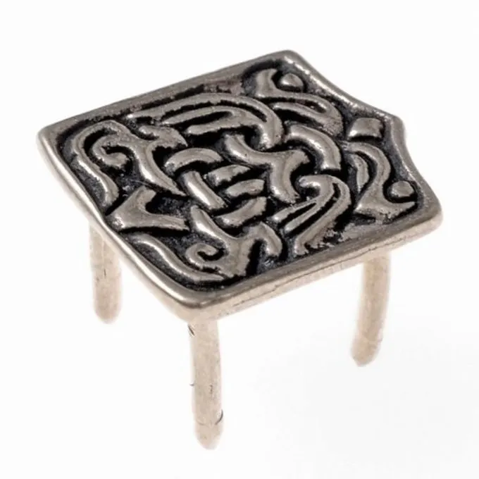 Arabisch Viking Gürtelbeschlag Birka, Versilbert 1 Arabisch Viking Gürtelbeschlag Birka, Versilbert