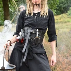 Epic Armoury Breiter Hüftgurt, Schwarz -Mittelalter Mode Geschaft breiter hueftgurt schwarz 4