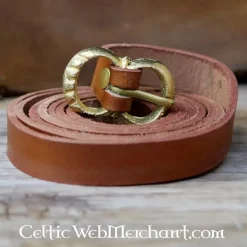 Leonardo Carbone Brown Ledergürtel 2 Cm -Mittelalter Mode Geschaft brown lederguertel 2 cm 3