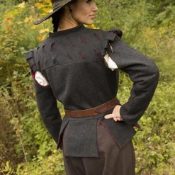 Halloween-Werbegeschäft -Mittelalter Mode Geschaft doublet columbus dunkelgrau 1