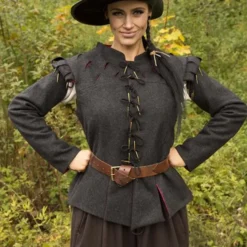 Epic Armoury Doublet Columbus, Dunkelgrau -Mittelalter Mode Geschaft doublet columbus dunkelgrau 4