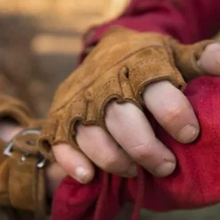 Epic Armoury Fingerlose Handschuhe Aus Wildleder, Braun -Mittelalter Mode Geschaft fingerlose handschuhe aus wildleder braun 3