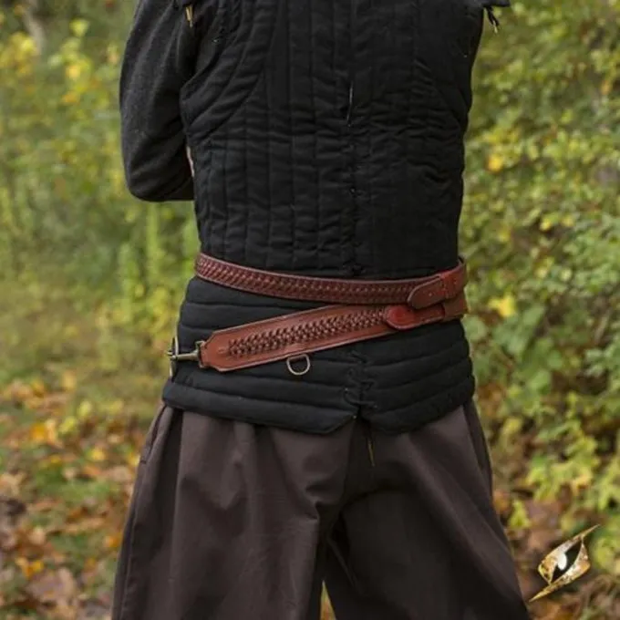 Epic Armoury Geflochtener Schwertgürtel, Rot 2 Epic Armoury Geflochtener Schwertgürtel, Rot – Bild 2