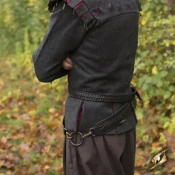 Epic Armoury Geflochtener Schwertgürtel, Schwarz -Mittelalter Mode Geschaft geflochtener schwertguertel schwarz 2