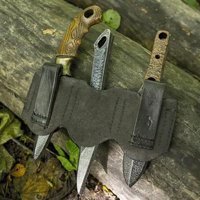 Epic Armoury Halter Für LARP Wurfmesser Schwarz, Inkl. 3 Messer 2 Epic Armoury Halter Für LARP Wurfmesser Schwarz, Inkl. 3 Messer – Bild 2