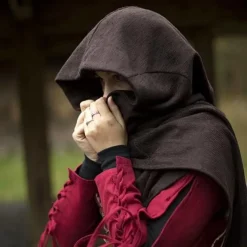 Epic Armoury Hood Assassins Creed, Dunkelbraun -Mittelalter Mode Geschaft hood assassins creed dunkelbraun 4