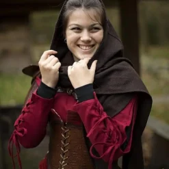 Epic Armoury Hood Assassins Creed, Dunkelbraun -Mittelalter Mode Geschaft hood assassins creed dunkelbraun 5