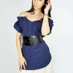 Leonardo Carbone Keltischer Gürtel Shannon, Schwarz -Mittelalter Mode Geschaft keltischer guertel shannon schwarz 3