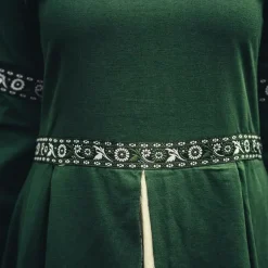 Leonardo Carbone Kleid Ivy Grün-weiß -Mittelalter Mode Geschaft kleid ivy gruen weiss 3