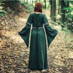 Leonardo Carbone Kleid Ivy Grün-weiß -Mittelalter Mode Geschaft kleid ivy gruen weiss 5