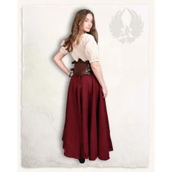 Mytholon Korsett Iolde Mit Blumen, Braun -Mittelalter Mode Geschaft korsett iolde mit blumen braun 2