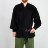 Leonardo Carbone Mittelalterhemd, Schwarz