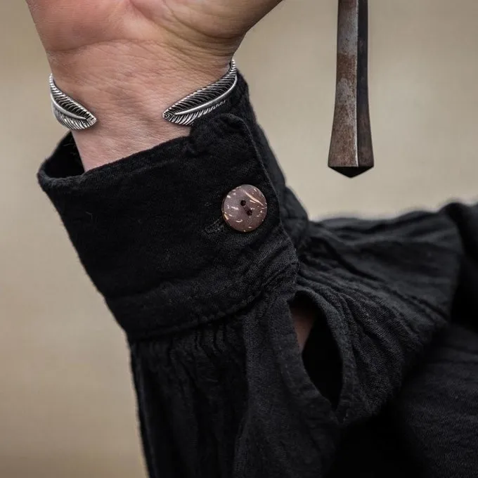 Leonardo Carbone Mittelalterhemd, Schwarz 4 Leonardo Carbone Mittelalterhemd, Schwarz – Bild 4