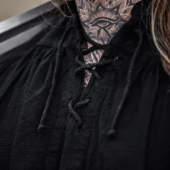 Leonardo Carbone Mittelalterhemd, Schwarz 10 Leonardo Carbone Mittelalterhemd, Schwarz -Mittelalter Mode Geschaft mittelalterhemd schwarz 4