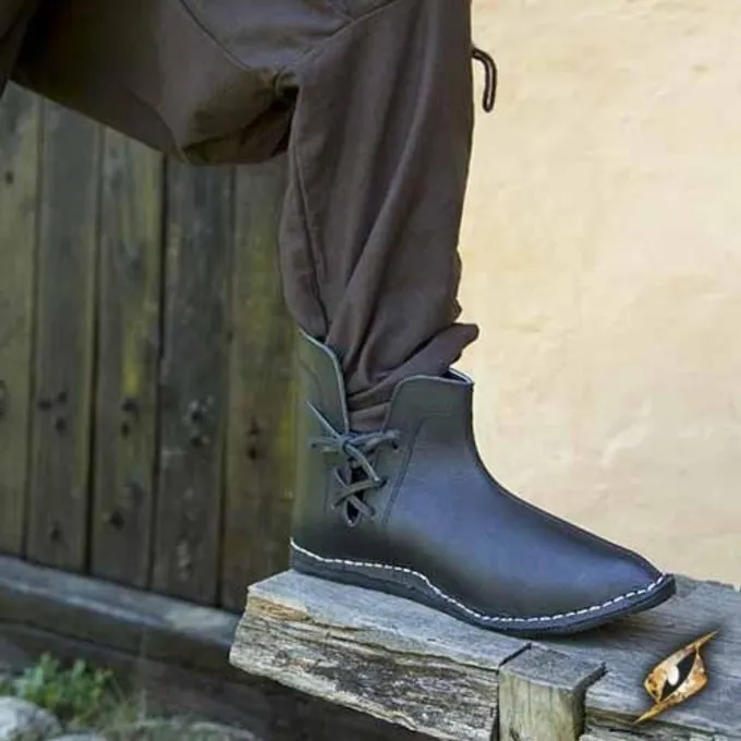 Epic Armoury Mittelalterliche Stiefeletten Galahad, Schwarz 2 Epic Armoury Mittelalterliche Stiefeletten Galahad, Schwarz – Bild 2