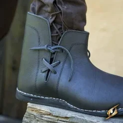 Epic Armoury Mittelalterliche Stiefeletten Galahad, Schwarz 5 Epic Armoury Mittelalterliche Stiefeletten Galahad, Schwarz -Mittelalter Mode Geschaft mittelalterliche stiefeletten galahad schwarz 2