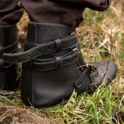 Epic Armoury Mittelalterliche Stiefeletten Godfrey, Schwarz 5 Epic Armoury Mittelalterliche Stiefeletten Godfrey, Schwarz -Mittelalter Mode Geschaft mittelalterliche stiefeletten godfrey schwarz 2