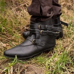 Epic Armoury Mittelalterliche Stiefeletten Godfrey, Schwarz