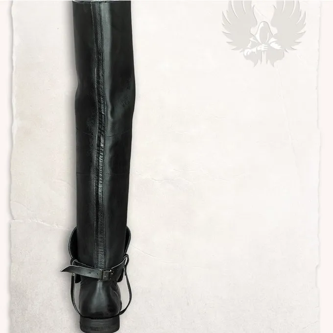 Mytholon Musketierstiefel Porthos Schwarz 2 Mytholon Musketierstiefel Porthos Schwarz – Bild 2