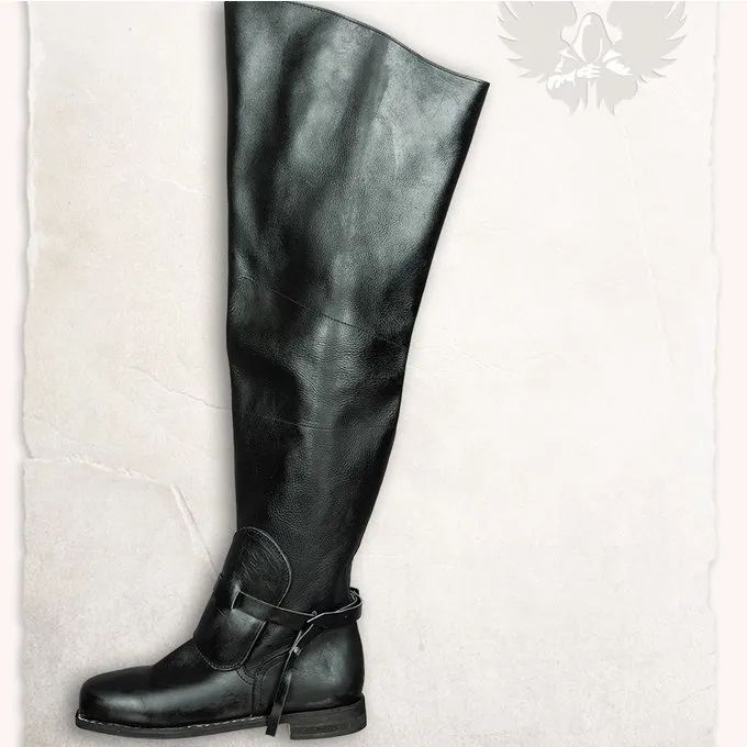 Mytholon Musketierstiefel Porthos Schwarz 3 Mytholon Musketierstiefel Porthos Schwarz – Bild 3