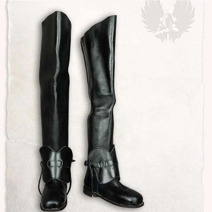 Mytholon Musketierstiefel Porthos Schwarz 4 Mytholon Musketierstiefel Porthos Schwarz – Bild 4