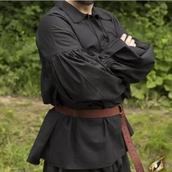 Epic Armoury Piraten-Shirt Jack, Schwarz -Mittelalter Mode Geschaft piraten shirt jack schwarz 3