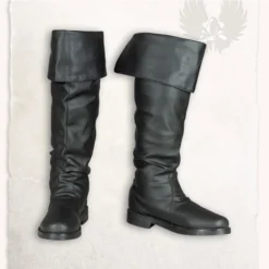 Mytholon Piraten-Stiefel Schwarz Prescott -Mittelalter Mode Geschaft piraten stiefel schwarz prescott 2