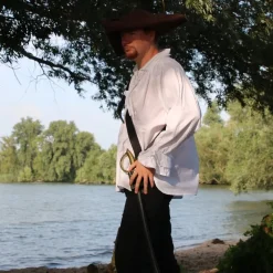 Leonardo Carbone Piratenhemd, Weiß -Mittelalter Mode Geschaft piratenhemd weiss 5