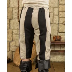 Mytholon Piratenhose Jack, Schwarz/Creme -Mittelalter Mode Geschaft piratenhose jack schwarz creme 2
