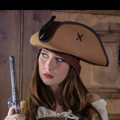 Rawblade Piratenhut Jack Rackham, Hellbraun -Mittelalter Mode Geschaft piratenhut jack rackham hellbraun 2