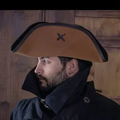 Rawblade Piratenhut Jack Rackham, Hellbraun -Mittelalter Mode Geschaft piratenhut jack rackham hellbraun 4