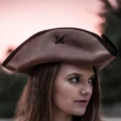 Rawblade Piratenhut Jack Rackham, Verwittert Braun -Mittelalter Mode Geschaft piratenhut jack rackham verwittert braun 4