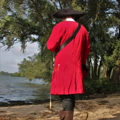 Leonardo Carbone Piratenmantel Samt, Rot-schwarz 10 Leonardo Carbone Piratenmantel Samt, Rot-schwarz -Mittelalter Mode Geschaft piratenmantel samt rot schwarz 4