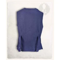 Mytholon Piratenweste Fletcher, Blau -Mittelalter Mode Geschaft piratenweste fletcher blau 2