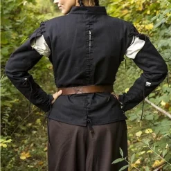 Epic Armoury Pourpoint Galileo, Schwarz -Mittelalter Mode Geschaft pourpoint galileo schwarz 2