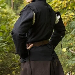 Epic Armoury Pourpoint Galileo, Schwarz -Mittelalter Mode Geschaft pourpoint galileo schwarz 3