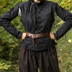 Epic Armoury Pourpoint Galileo, Schwarz -Mittelalter Mode Geschaft pourpoint galileo schwarz 4