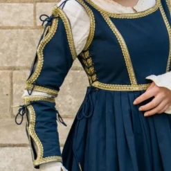 Epic Armoury Renaissance -Kleid Lucrezia, Blau -Mittelalter Mode Geschaft renaissance kleid lucrezia blau 4