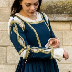 Epic Armoury Renaissance -Kleid Lucrezia, Blau -Mittelalter Mode Geschaft renaissance kleid lucrezia blau 5