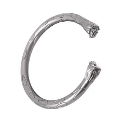 Deepeeka Roman Torcs Mit Löwenköpfen, Paar, Farbe: Silber