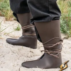 Epic Armoury Wikingerstiefel Rolf, Braun -Mittelalter Mode Geschaft wikingerstiefel rolf braun 2