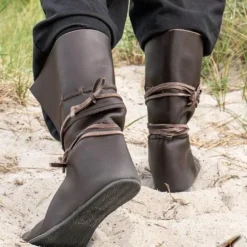 Epic Armoury Wikingerstiefel Rolf, Braun -Mittelalter Mode Geschaft wikingerstiefel rolf braun 3