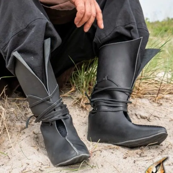 Epic Armoury Wikingerstiefel Rolf, Schwarz 1 Epic Armoury Wikingerstiefel Rolf, Schwarz