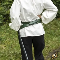 Epic Armoury Zweiteiliger Schwertgürtel, Grün -Mittelalter Mode Geschaft zweiteiliger schwertguertel gruen 2